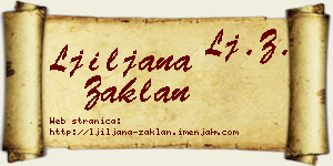 Ljiljana Zaklan vizit kartica